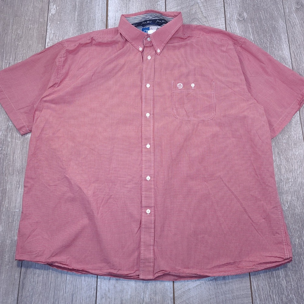 Wrangler Button Down Shirt Mens 3XL Red Gingham George Strait Cowboy Cut SS